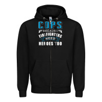 Black cops because firefighters need heroes too premium Zipper Hoodie - linhVisuals