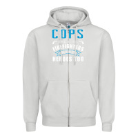 Dove Grey cops because firefighters need heroes too premium Zipper Hoodie - linhVisuals