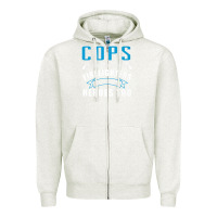 Oatmeal Heather cops because firefighters need heroes too premium Zipper Hoodie - linhVisuals