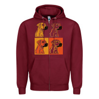 Burgundy rhodesian ridgeback t  shirt rhodesian ridgeback dog gift idea t  shir Zipper Hoodie - linhVisuals