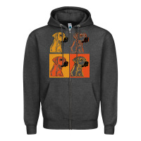 Charcoal Heather rhodesian ridgeback t  shirt rhodesian ridgeback dog gift idea t  shir Zipper Hoodie - linhVisuals