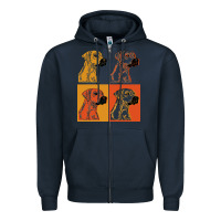 Navy rhodesian ridgeback t  shirt rhodesian ridgeback dog gift idea t  shir Zipper Hoodie - linhVisuals