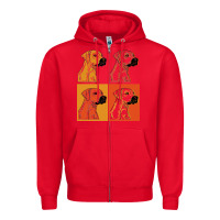 Red rhodesian ridgeback t  shirt rhodesian ridgeback dog gift idea t  shir Zipper Hoodie - linhVisuals