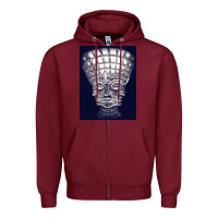 Burgundy #tiga tche3 alex wajah pada grey satu kepala 10.000 yang days bermahko Zipper Hoodie - linhVisuals