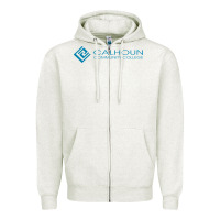 Oatmeal Heather calhoun community college Zipper Hoodie - linhVisuals