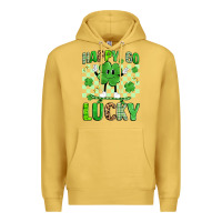 Antique Gold happy go lucky Premium Hoodie - Artiststas