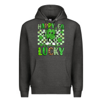 Charcoal Heather happy go lucky Premium Hoodie - Artiststas