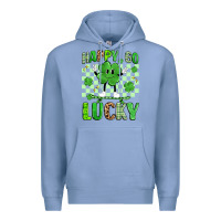 Colony Blue happy go lucky Premium Hoodie - Artiststas