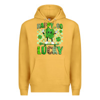 Mustard happy go lucky Premium Hoodie - Artiststas