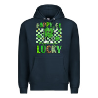Navy happy go lucky Premium Hoodie - Artiststas