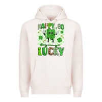 Pale Pink happy go lucky Premium Hoodie - Artiststas