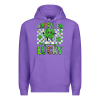 Purple happy go lucky Premium Hoodie - Artiststas