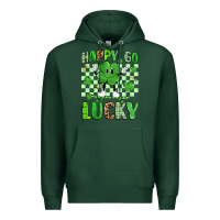 Sports Green happy go lucky Premium Hoodie - Artiststas
