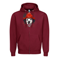 Burgundy dalmatian firefighter dalmatian dog lover Zipper Hoodie - linhVisuals