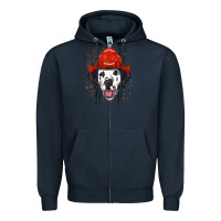 Navy dalmatian firefighter dalmatian dog lover Zipper Hoodie - linhVisuals