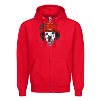 Red dalmatian firefighter dalmatian dog lover Zipper Hoodie - linhVisuals