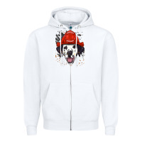 White dalmatian firefighter dalmatian dog lover Zipper Hoodie - linhVisuals