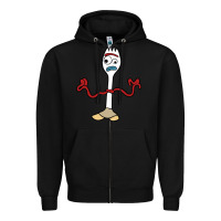 Black forky Zipper Hoodie - linhVisuals