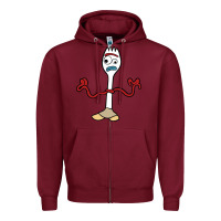 Burgundy forky Zipper Hoodie - linhVisuals