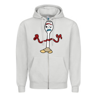 Dove Grey forky Zipper Hoodie - linhVisuals