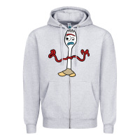 Heather Grey forky Zipper Hoodie - linhVisuals