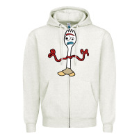 Oatmeal Heather forky Zipper Hoodie - linhVisuals