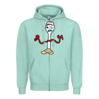 Seafoam forky Zipper Hoodie - linhVisuals