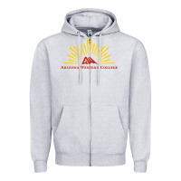 Heather Grey arizona western college Zipper Hoodie - linhVisuals