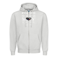 Dove Grey police & firefighter mom, i raised mine fireman mothers day Zipper Hoodie - linhVisuals
