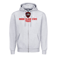 Heather Grey rhode island state police Zipper Hoodie - linhVisuals