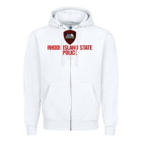 White rhode island state police Zipper Hoodie - linhVisuals