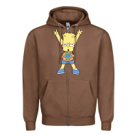 Chestnut groovy bart Zipper Hoodie - linhVisuals