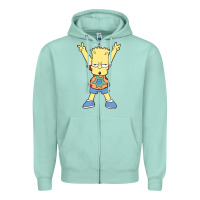 Seafoam groovy bart Zipper Hoodie - linhVisuals