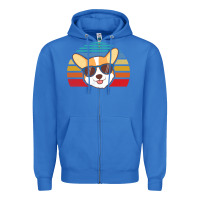 True Royal cool corgi vintage 80s dog lover Zipper Hoodie - linhVisuals
