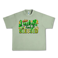 Oil Green lucky and blessed Urban Heavy Tee - FaDigitalArtStudio