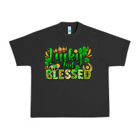 Pigment Black lucky and blessed Urban Heavy Tee - FaDigitalArtStudio