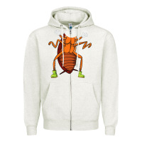 Oatmeal Heather cool easy cockroach insect halloween Zipper Hoodie - linhVisuals