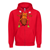 Red cool easy cockroach insect halloween Zipper Hoodie - linhVisuals