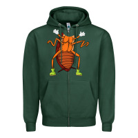 Sports Green cool easy cockroach insect halloween Zipper Hoodie - linhVisuals