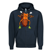 Navy cool easy cockroach insect halloween Zipper Hoodie - linhVisuals