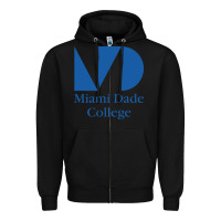 Black miami dade college Zipper Hoodie - linhVisuals