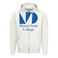 Oatmeal Heather miami dade college Zipper Hoodie - linhVisuals