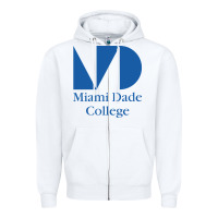 White miami dade college Zipper Hoodie - linhVisuals