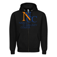 Black nassau community college Zipper Hoodie - linhVisuals