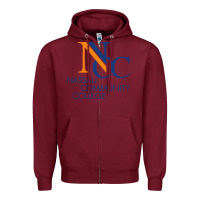 Burgundy nassau community college Zipper Hoodie - linhVisuals