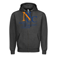 Charcoal Heather nassau community college Zipper Hoodie - linhVisuals