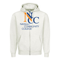 Oatmeal Heather nassau community college Zipper Hoodie - linhVisuals