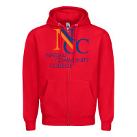 Red nassau community college Zipper Hoodie - linhVisuals