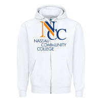 White nassau community college Zipper Hoodie - linhVisuals