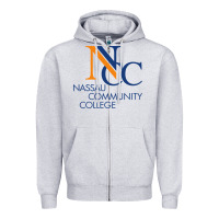 Heather Grey nassau community college Zipper Hoodie - linhVisuals